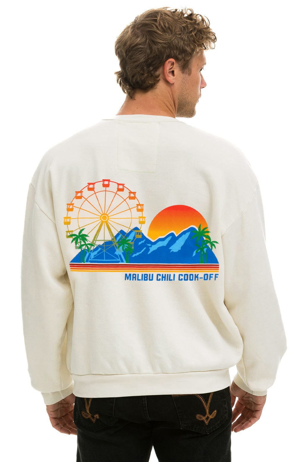 MALIBU CHILI COOK-OFF 2026 RELAXED CREW SWEATSHIRT - VINTAGE WHITE