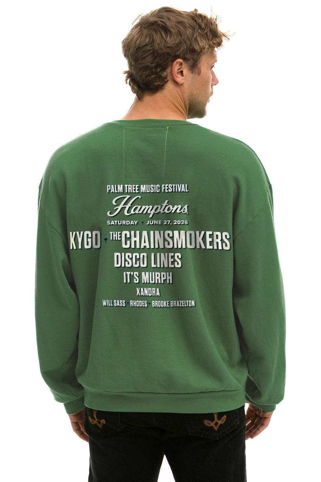 PALM TREE FEST HAMPTONS 2026 CREW SWEATSHIRT RELAXED - PALM