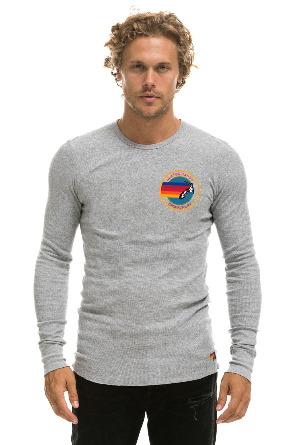 AVIATOR NATION BROOKLYN THERMAL - HEATHER GREY