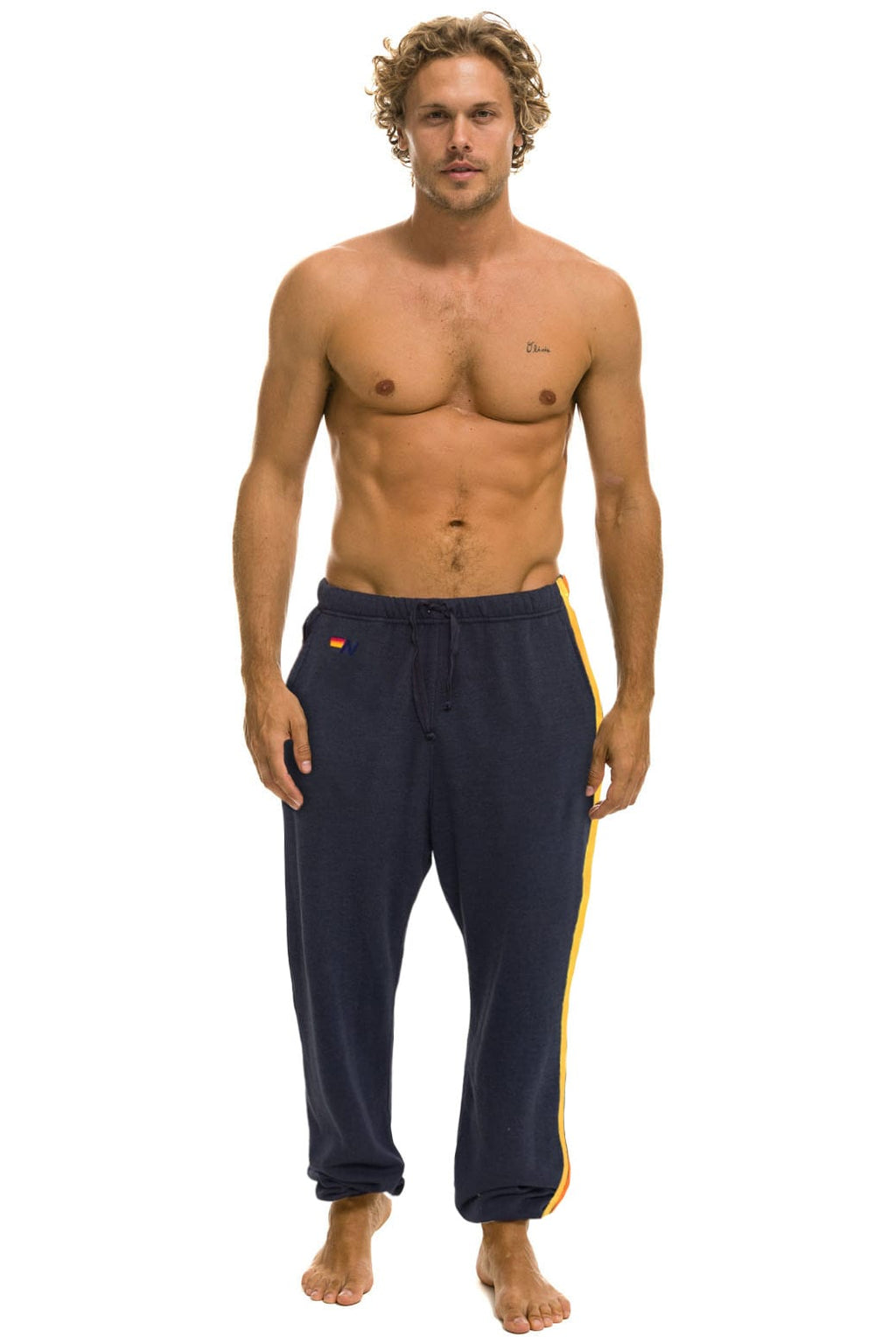 5 STRIPE SWEATPANTS - CHARCOAL