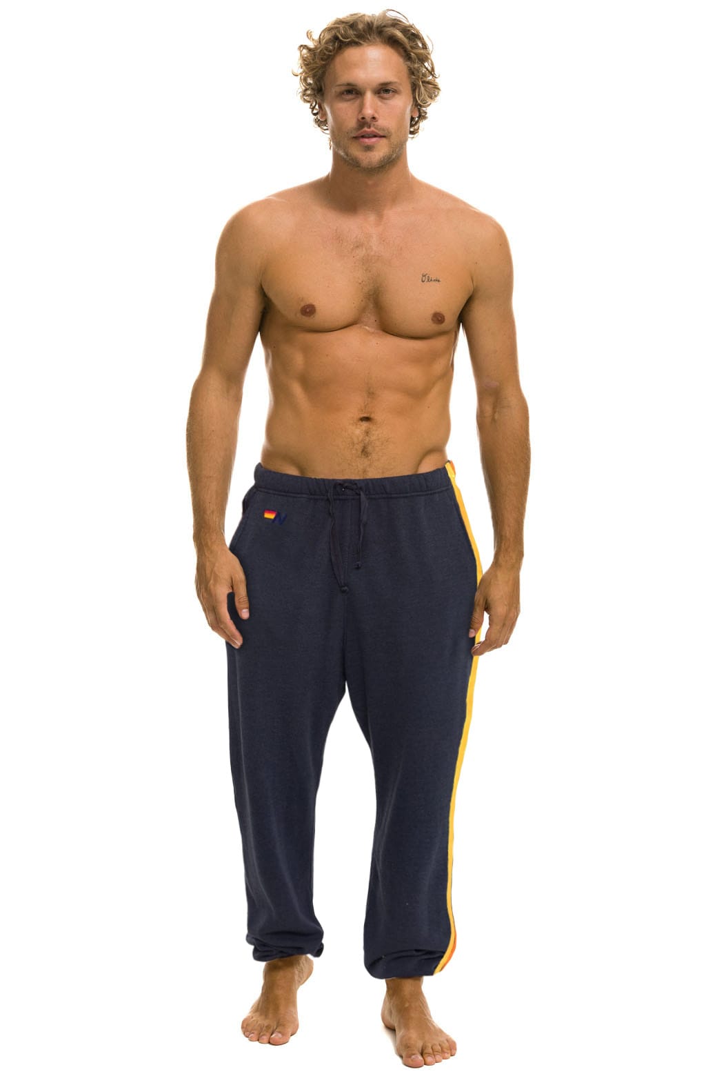 5 STRIPE SWEATPANTS - CHARCOAL