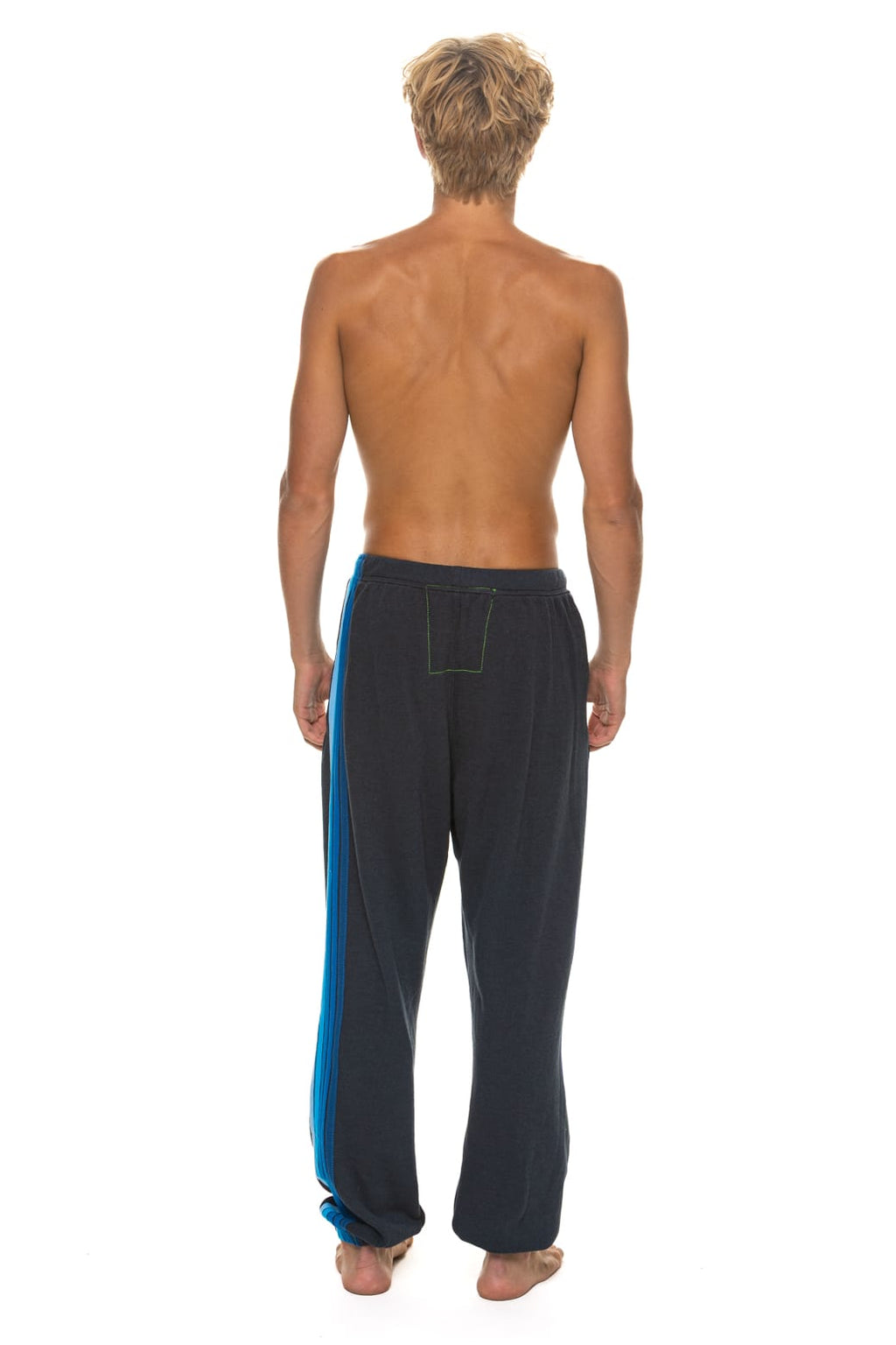 5 STRIPE SWEATPANTS - CHARCOAL BLUE