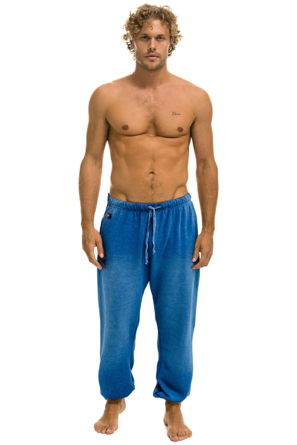 BOLT STITCH SWEATPANTS - FADED WATER