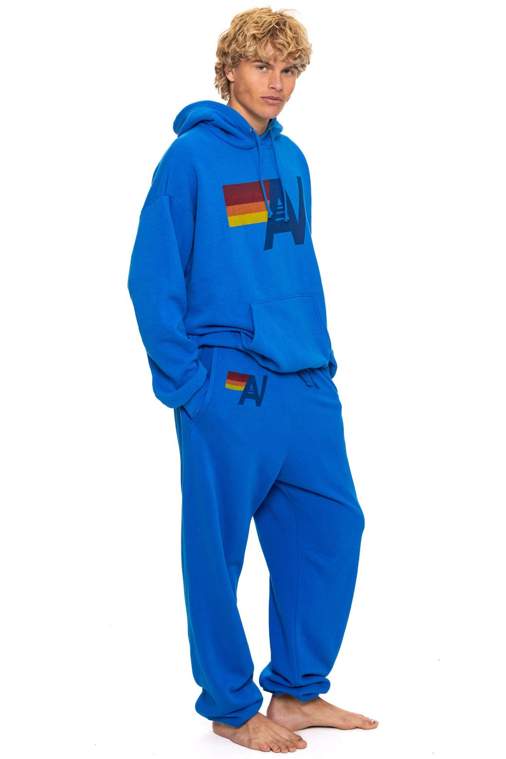 LOGO PRINT UNISEX SWEATPANTS - ADVENTURE BLUE