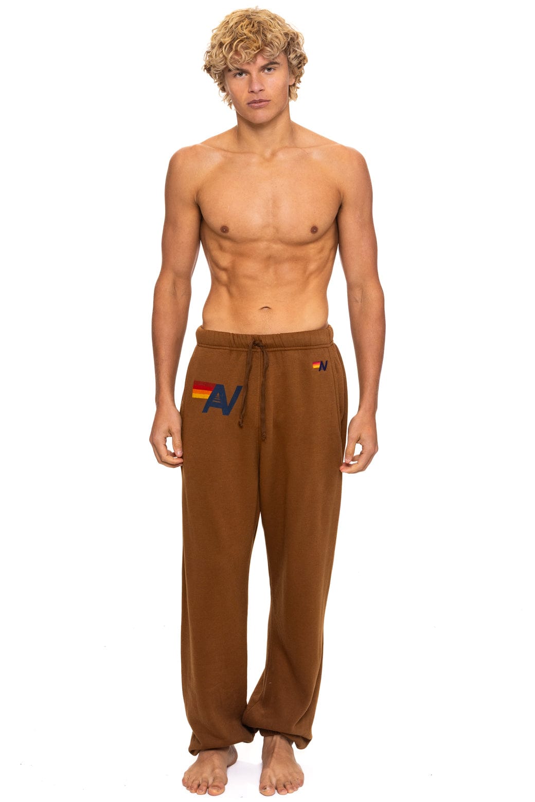 LOGO SWEATPANTS - CINNAMON