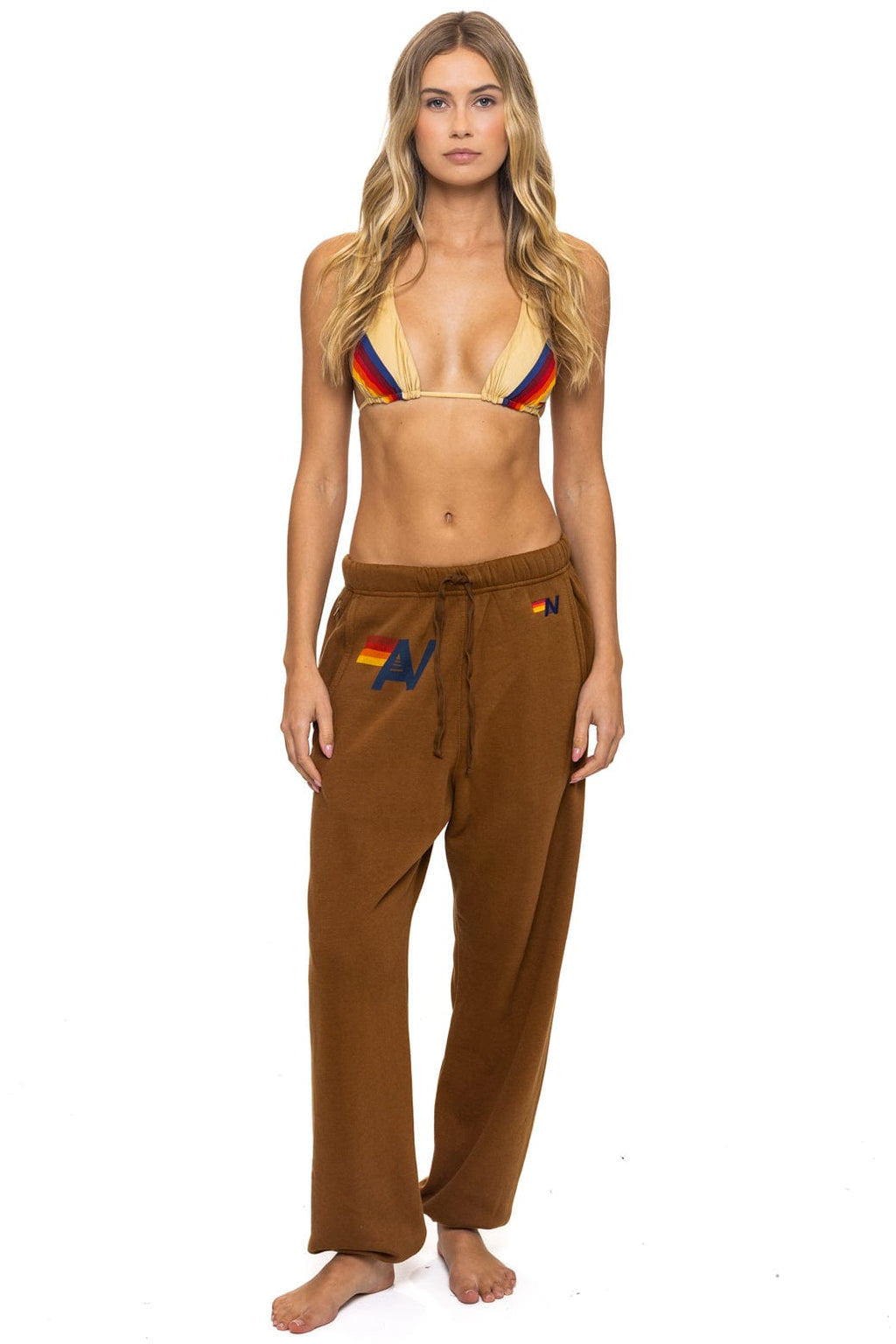 LOGO SWEATPANTS - CINNAMON