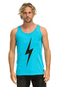 MENS BOLT TANK - NEON BLUE