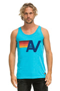 MENS LOGO TANK - NEON BLUE