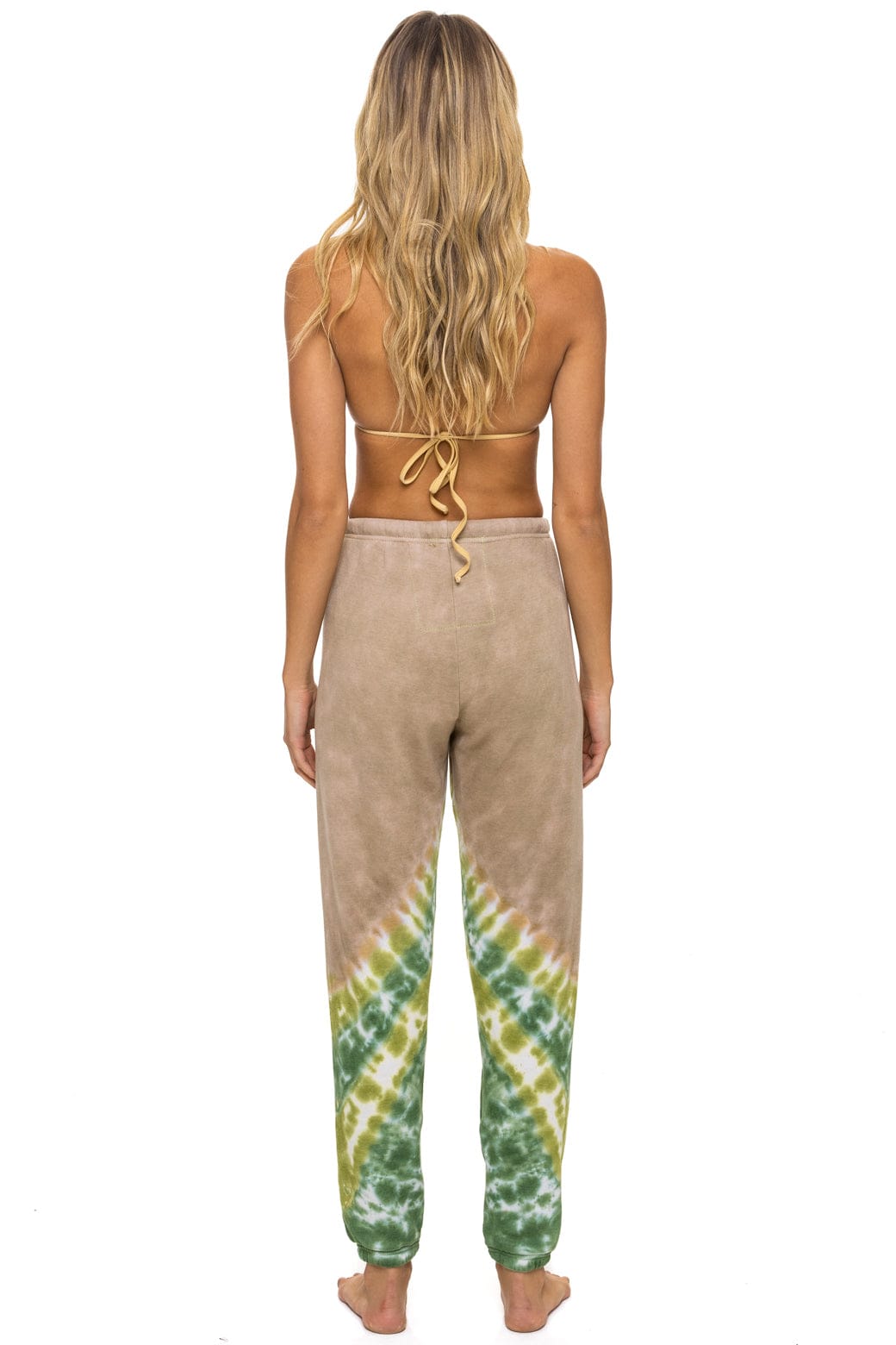 HAND DYED V SWEATPANTS - TIE DYE SAND JUNGLE