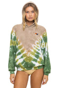 HAND DYED V RELAXED PULLOVER HOODIE - TIE DYE SAND JUNGLE