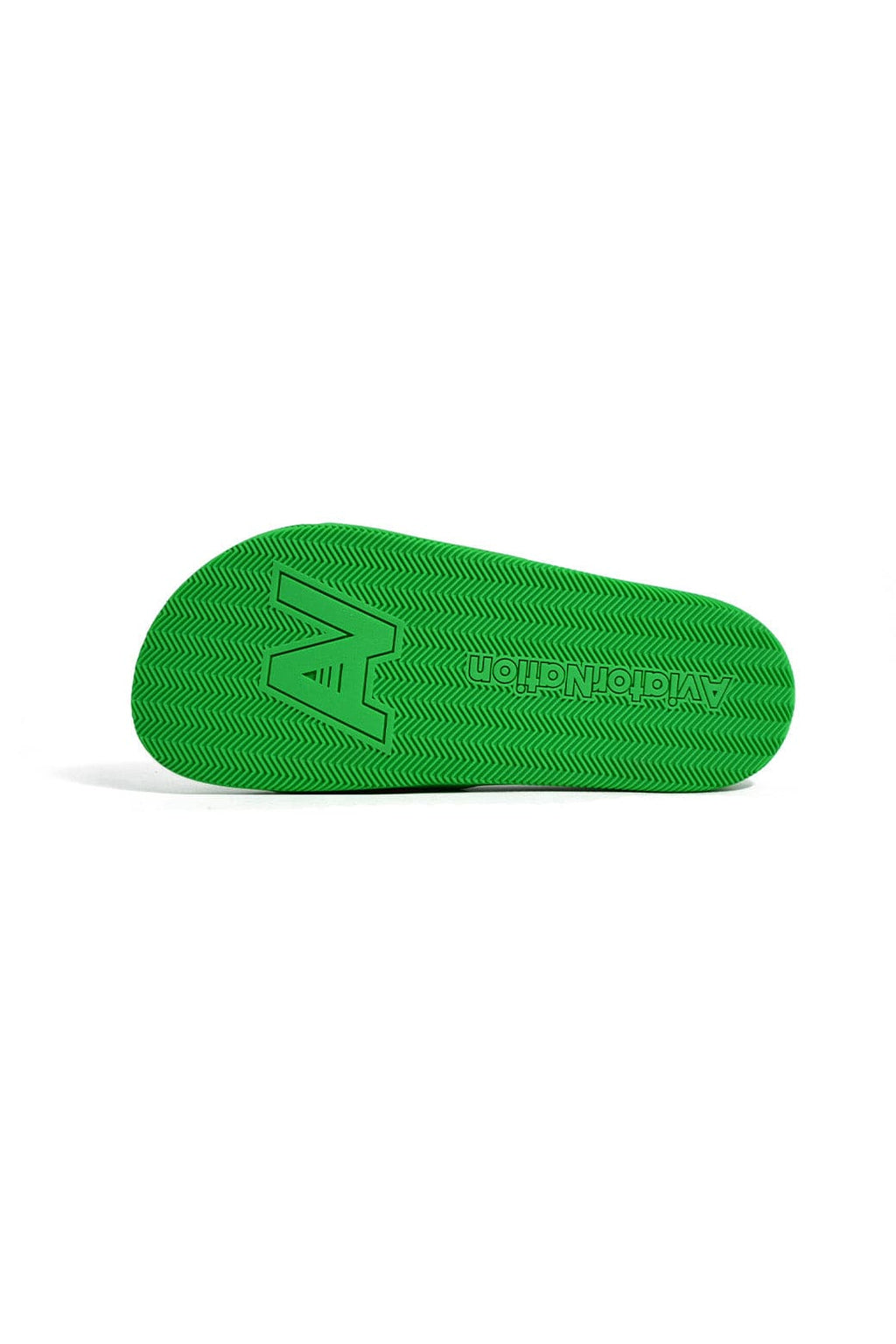 MEMBER EXCLUSIVE LOGO RAINBOW 4 STRIPE SLIDES - KELLY GREEN