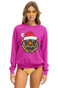 SANTA TIGER SWEATSHIRT - MAGENTA