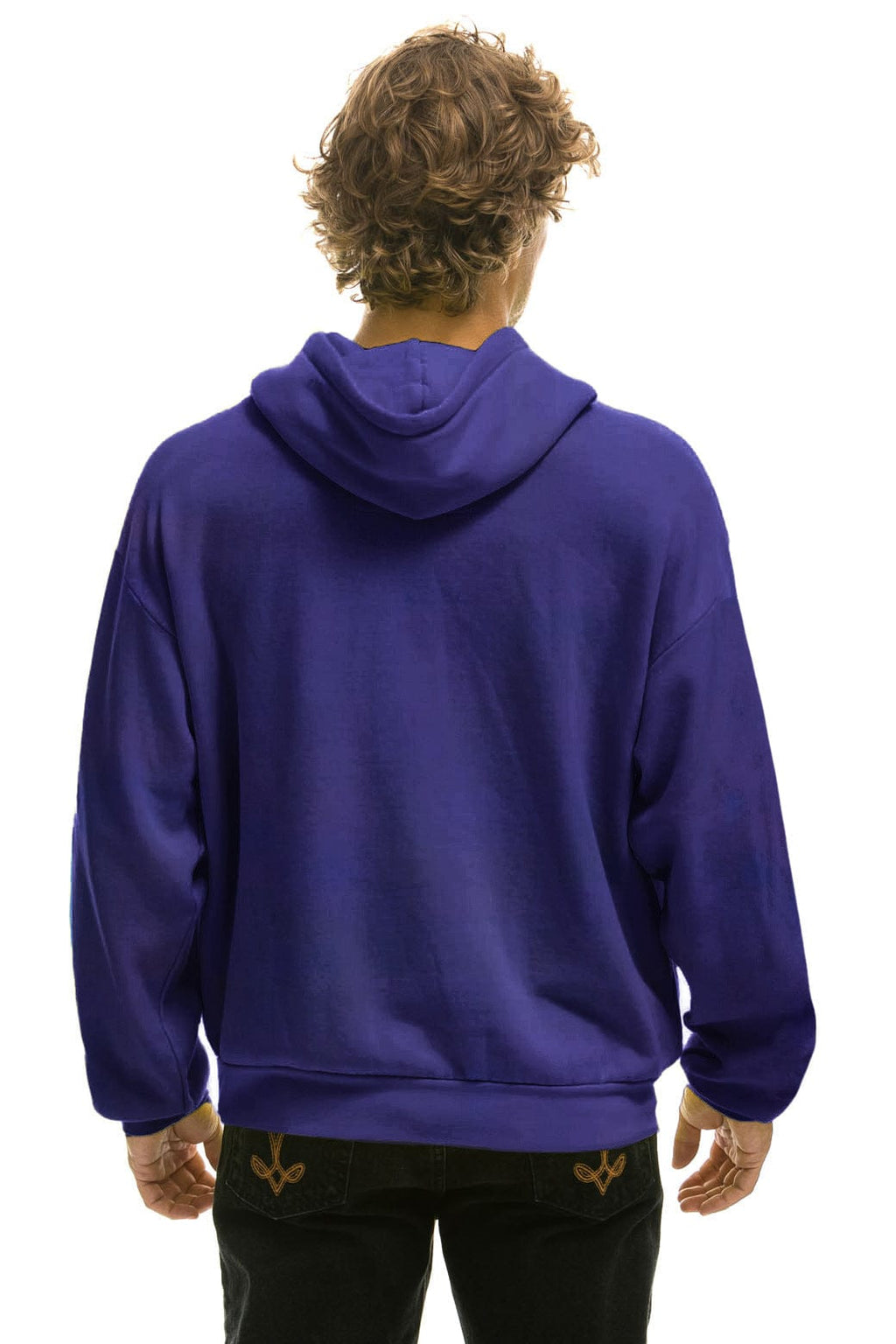 SANTA TIGER RELAXED PULLOVER HOODIE - PURPLE