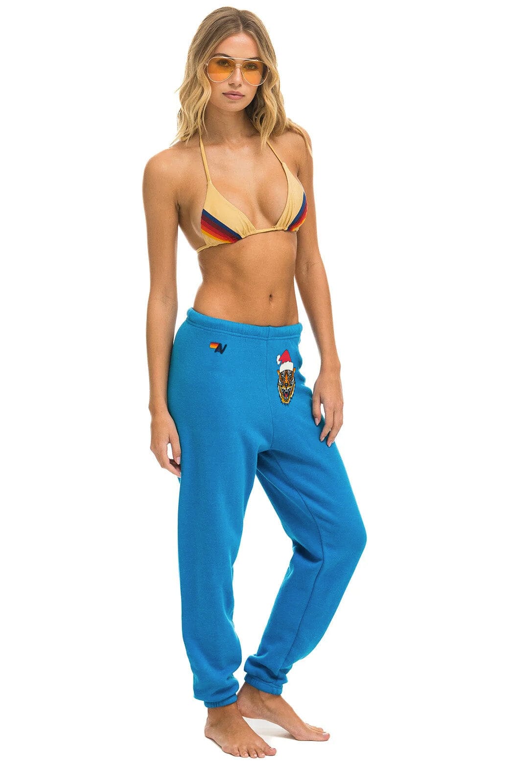 SANTA TIGER SWEATPANTS - COBALT
