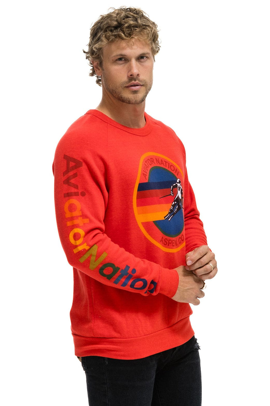 AVIATOR NATION ASPEN SWEATSHIRT - RED