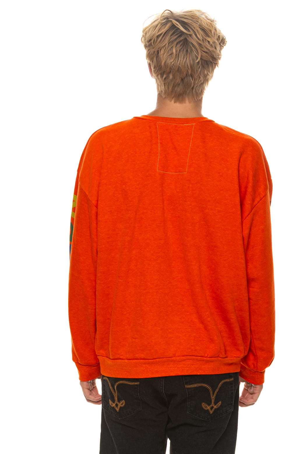 AVIATOR NATION RELAXED VENICE CREW SWEATSHIRT - ORANGE