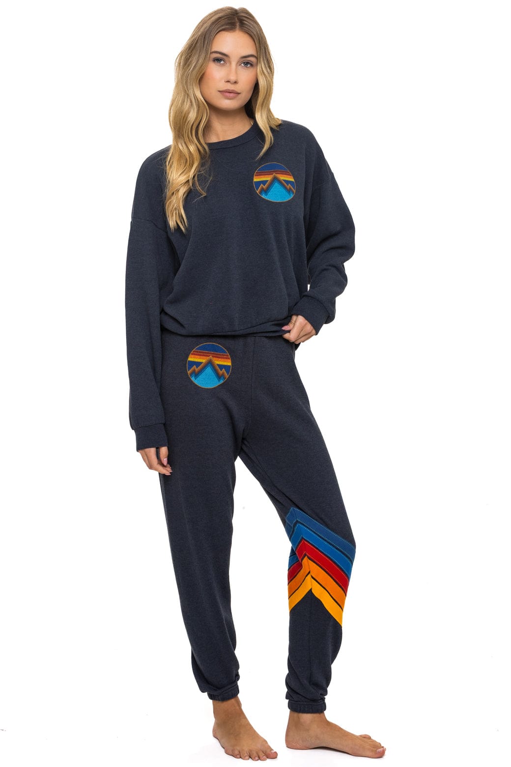 ALL SEASONS CIRCLE RELAXED CREW SWEATSHIRT - CHARCOAL