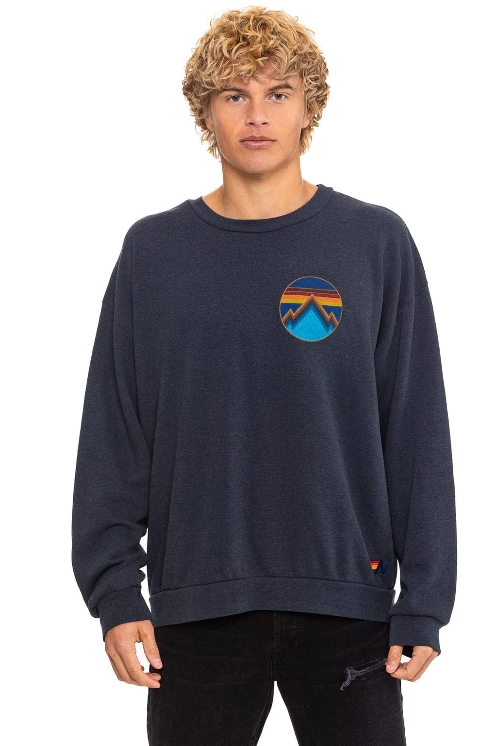ALL SEASONS CIRCLE RELAXED CREW SWEATSHIRT - CHARCOAL