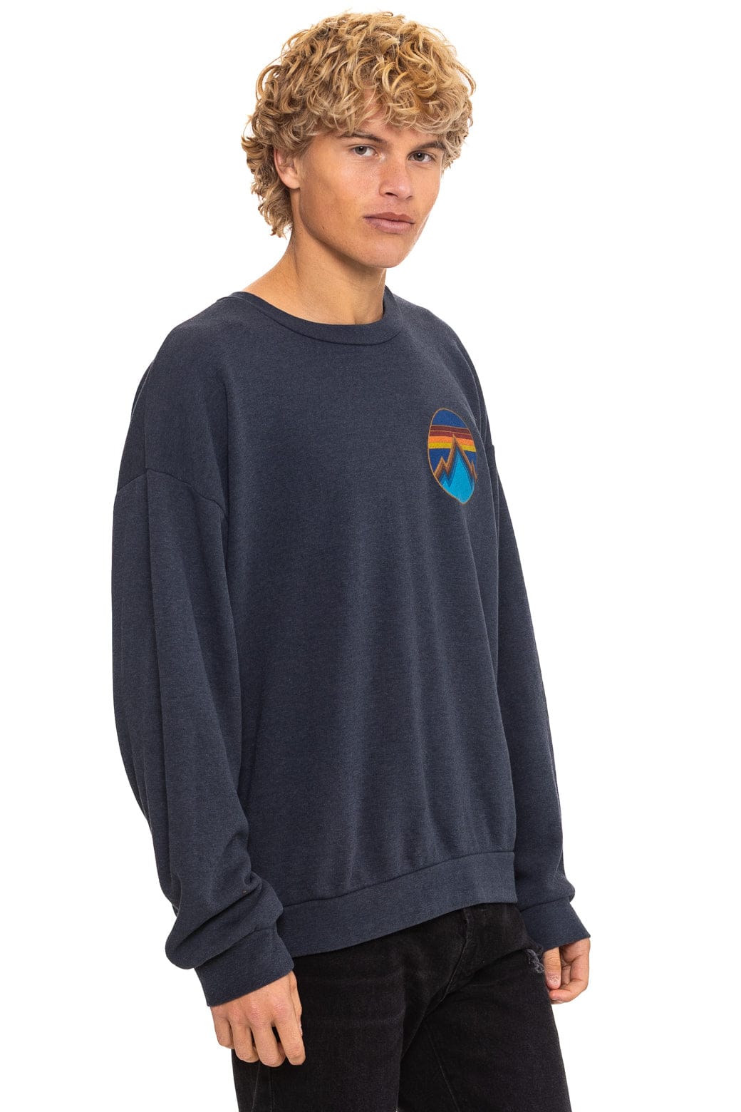 ALL SEASONS CIRCLE RELAXED CREW SWEATSHIRT - CHARCOAL