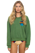 ALL SEASONS CIRCLE RELAXED CREW SWEATSHIRT - PALM