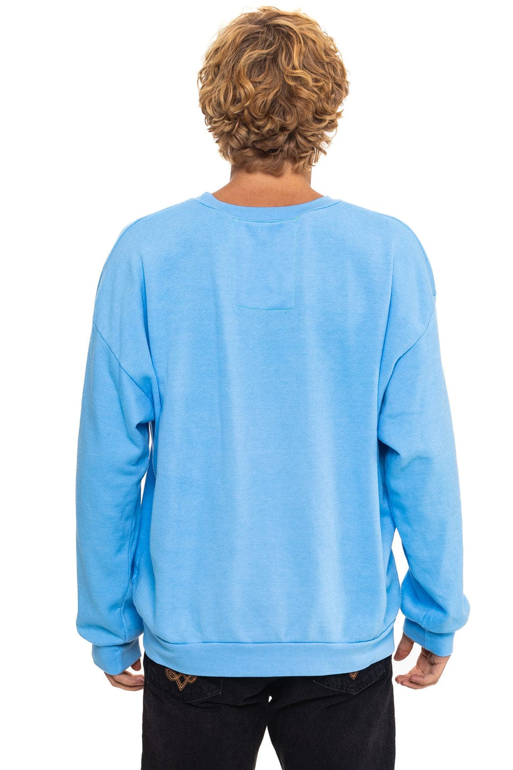 ALL SEASONS CIRCLE RELAXED CREW SWEATSHIRT - SKY