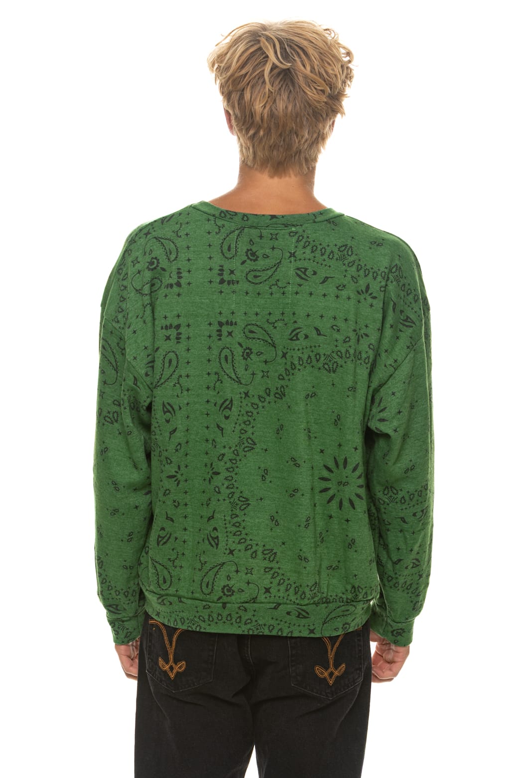 BANDANA RELAXED CREW SWEATSHIRT - PALM