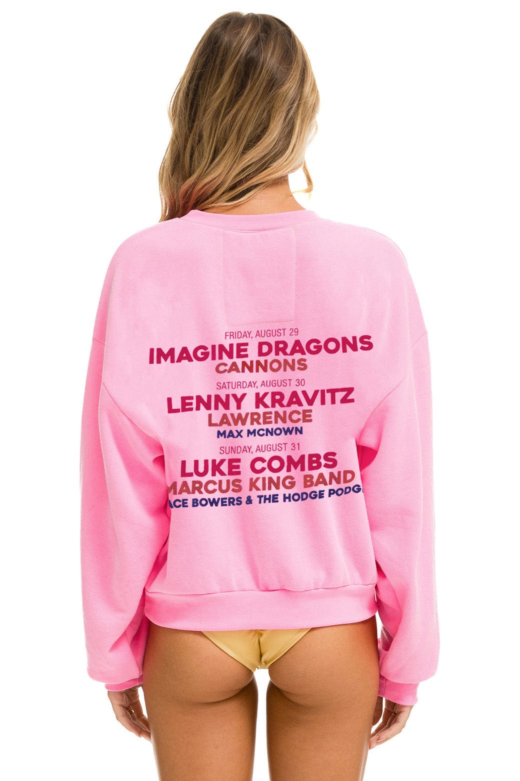 JAZZ ASPEN SNOWMASS 2025 CREW SWEATSHIRT RELAXED - NEON PINK
