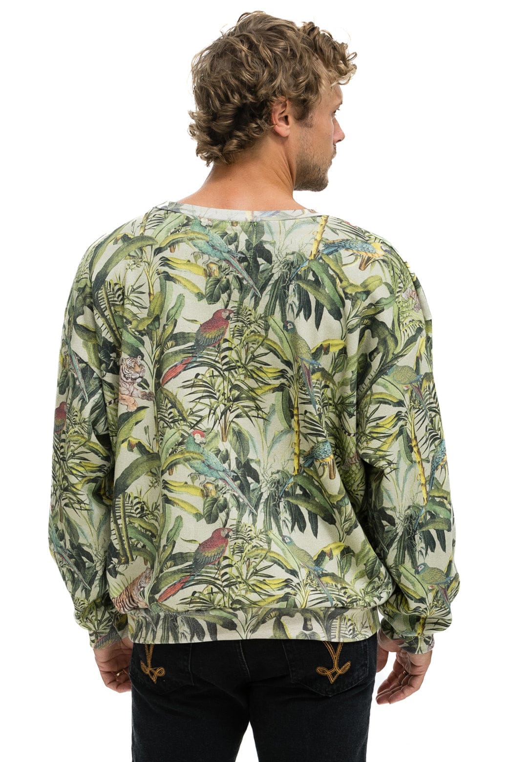 JUNGLE RELAXED CREW SWEATSHIRT - SAND