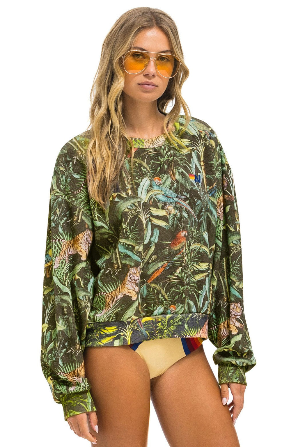 JUNGLE RELAXED CREW SWEATSHIRT - VINTAGE CHARCOAL