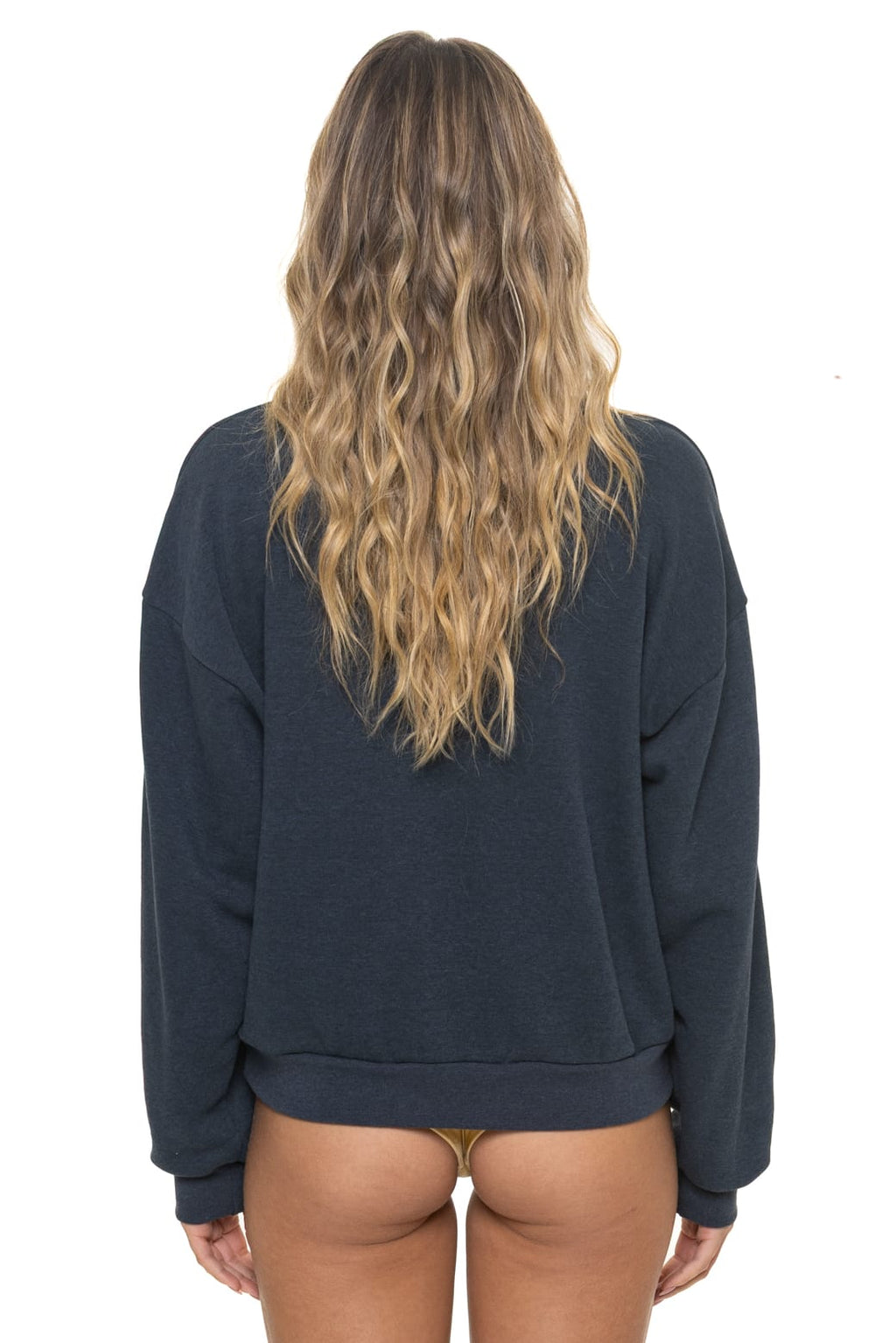 BOLT STITCH RELAXED CREW SWEATSHIRT - CHARCOAL
