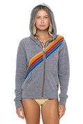 DISCO ZIP HOODIE - HEATHER GREY
