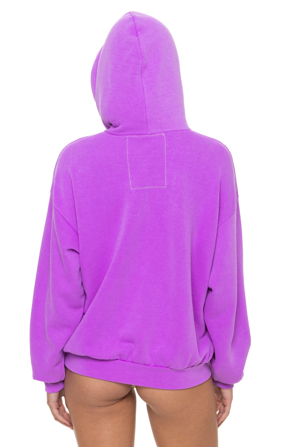 BOLT STITCH RELAXED PULLOVER HOODIE - NEON PURPLE NEON PINK