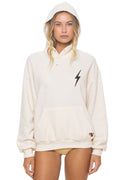 BOLT STITCH RELAXED PULLOVER HOODIE - VINTAGE WHITE