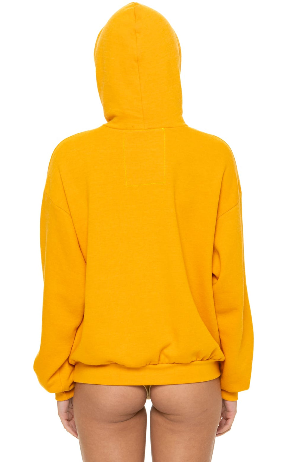 BOLT STITCH RELAXED PULLOVER HOODIE - VINTAGE GOLD WHITE