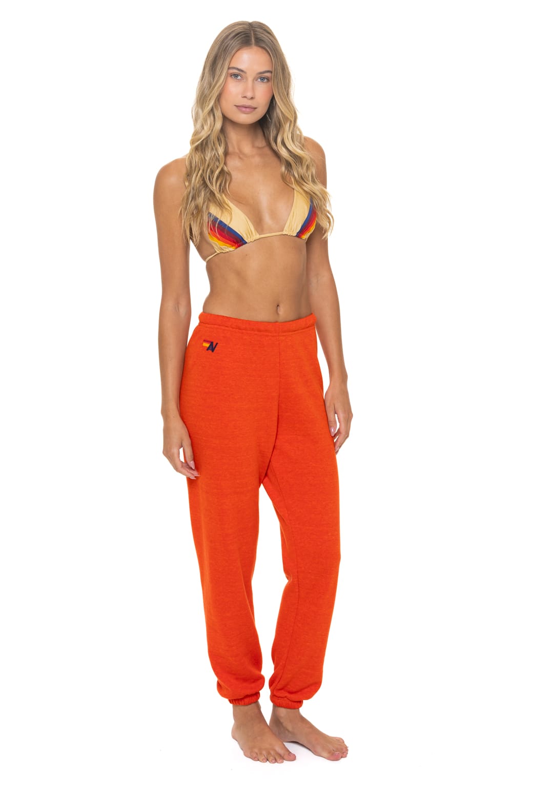 BOLT STITCH SWEATPANTS - VINTAGE ORANGE WHITE