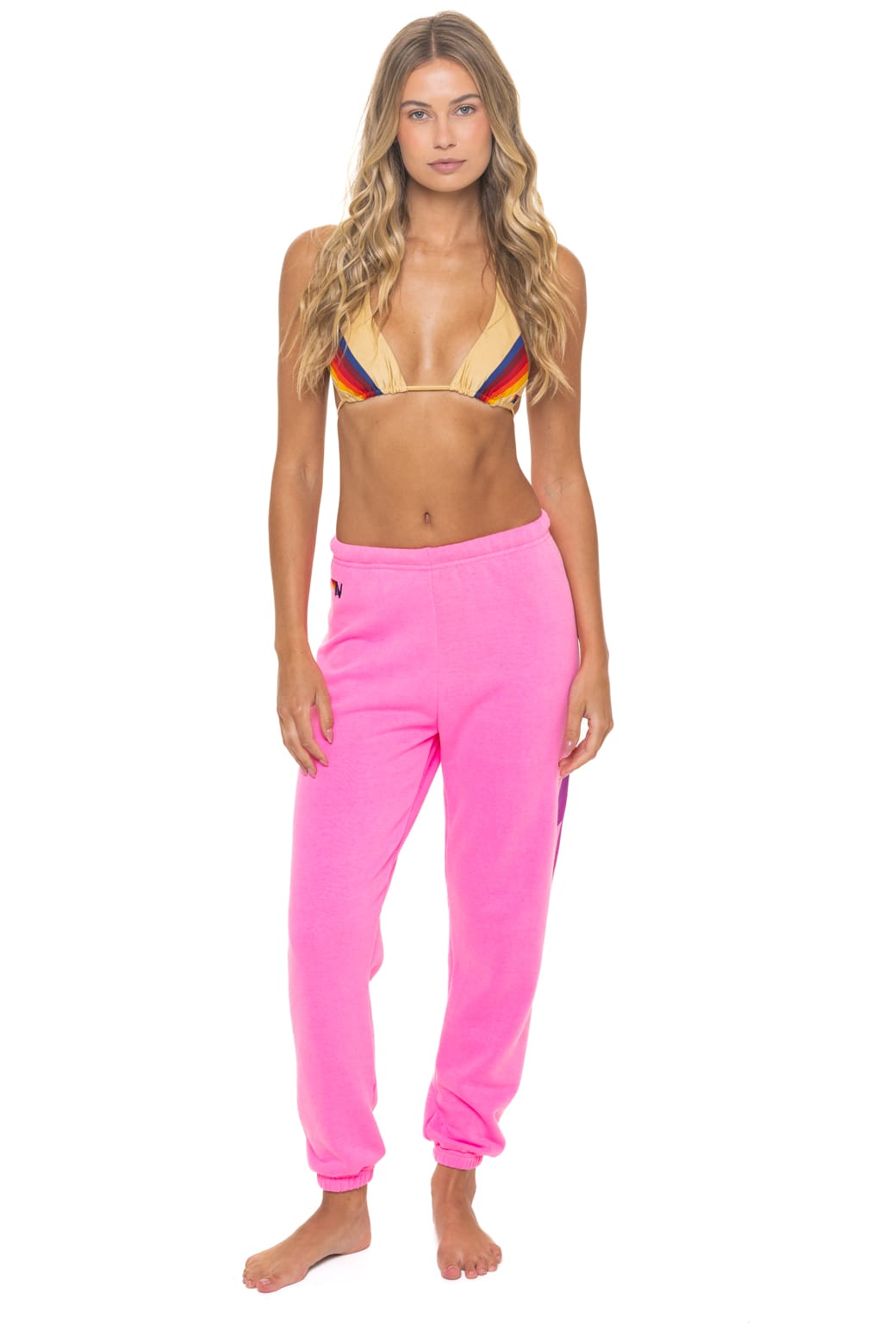BOLT FADE SWEATPANTS - NEON PINK PINK PURPLE