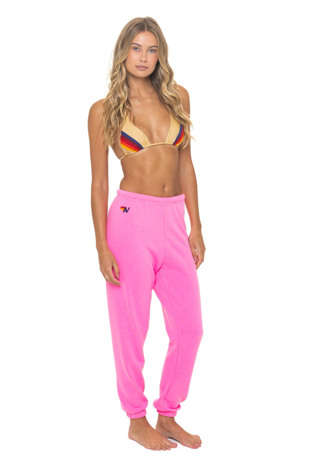BOLT FADE SWEATPANTS - NEON PINK PINK PURPLE