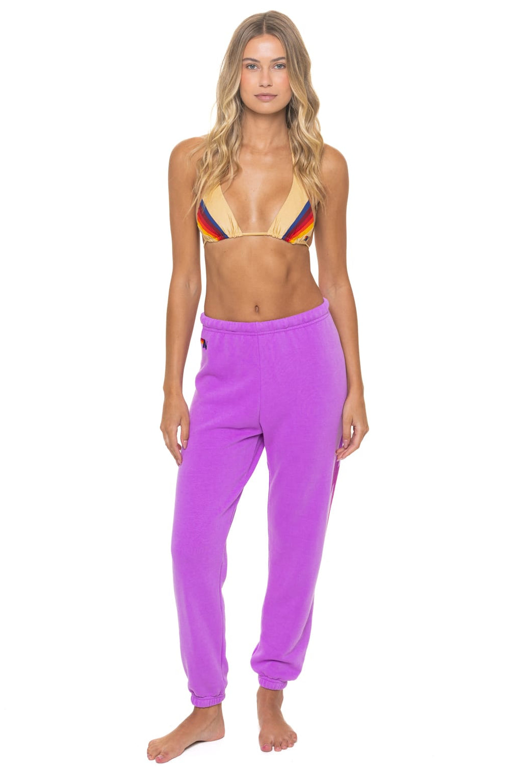 BOLT FADE SWEATPANTS - NEON PURPLE PINK PURPLE