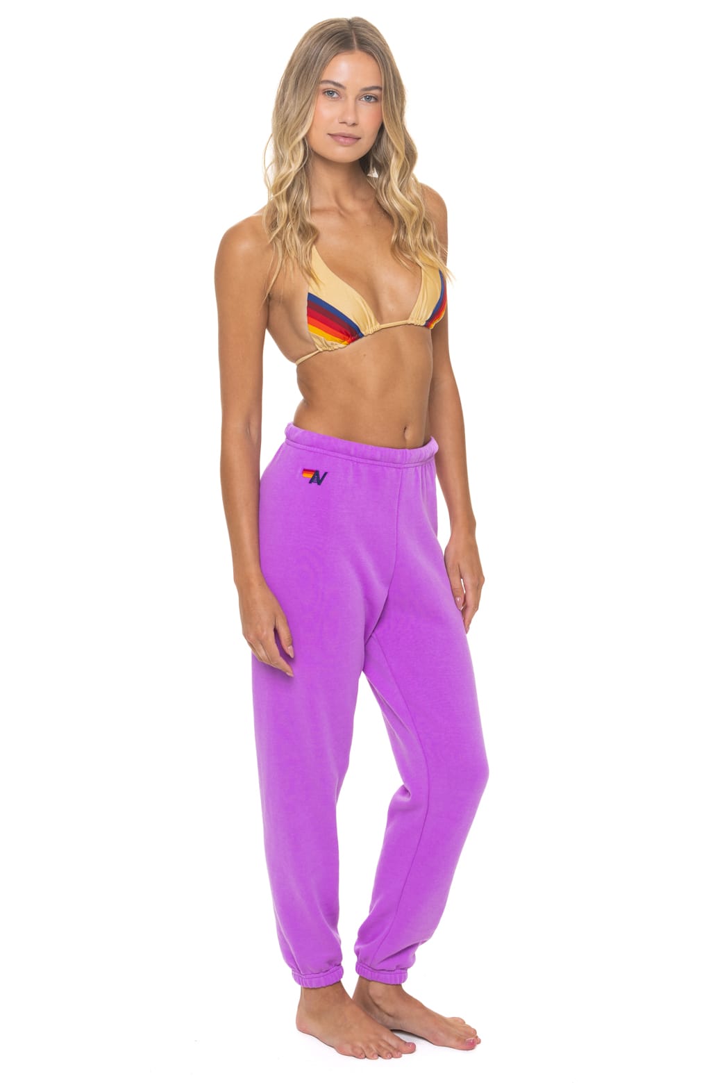 BOLT FADE SWEATPANTS - NEON PURPLE PINK PURPLE