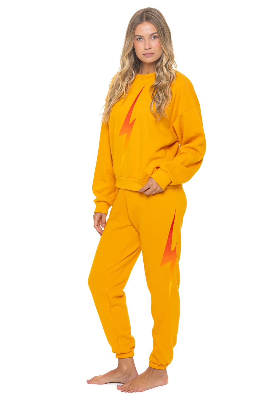 BOLT FADE SWEATPANTS - VINTAGE GOLD RED YELLOW