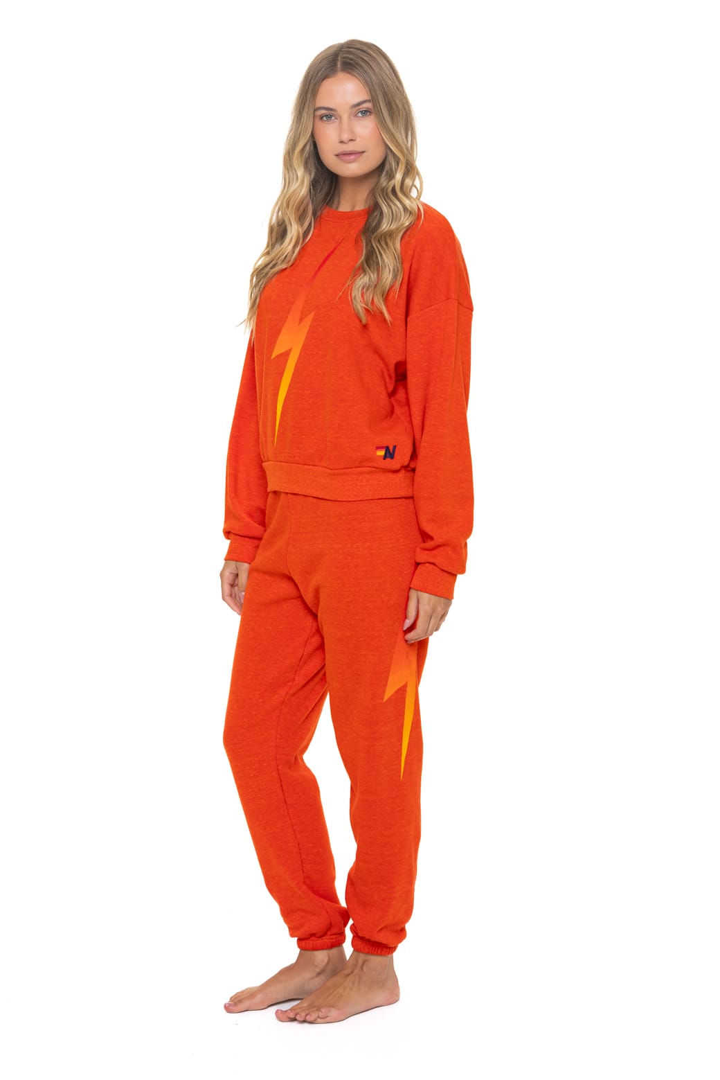 BOLT FADE SWEATPANTS - VINTAGE ORANGE RED YELLOW