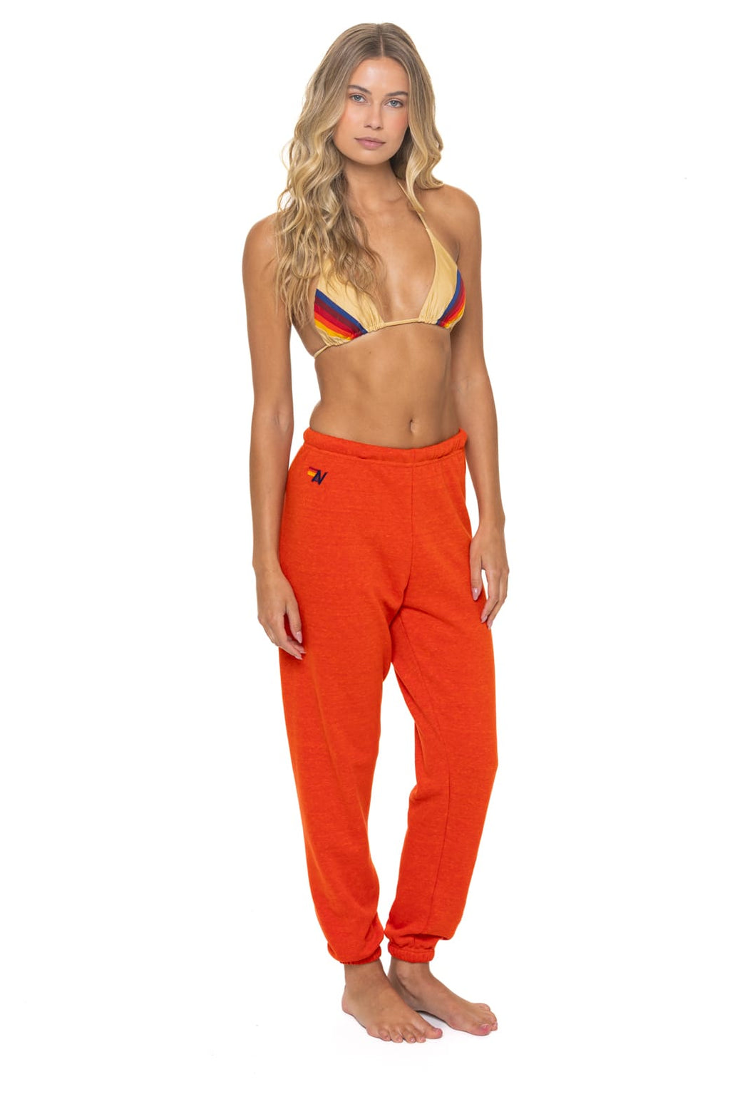 BOLT FADE SWEATPANTS - VINTAGE ORANGE RED YELLOW
