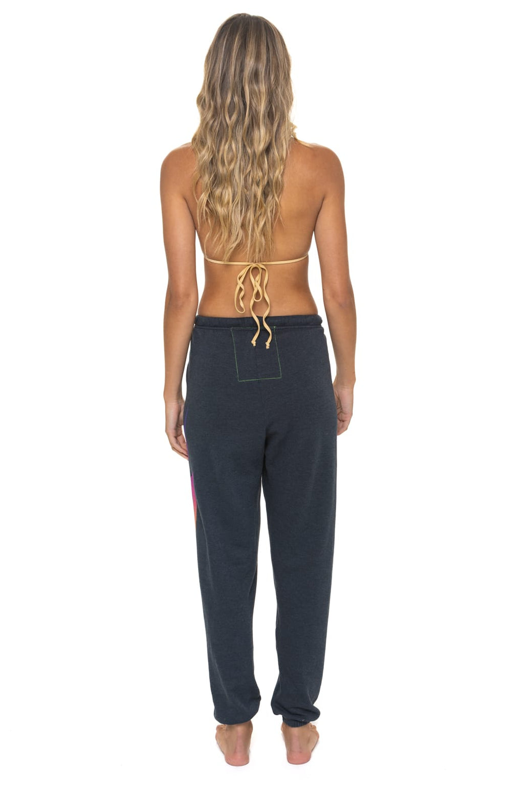 BOLT FADE SWEATPANTS - CHARCOAL PINK PURPLE