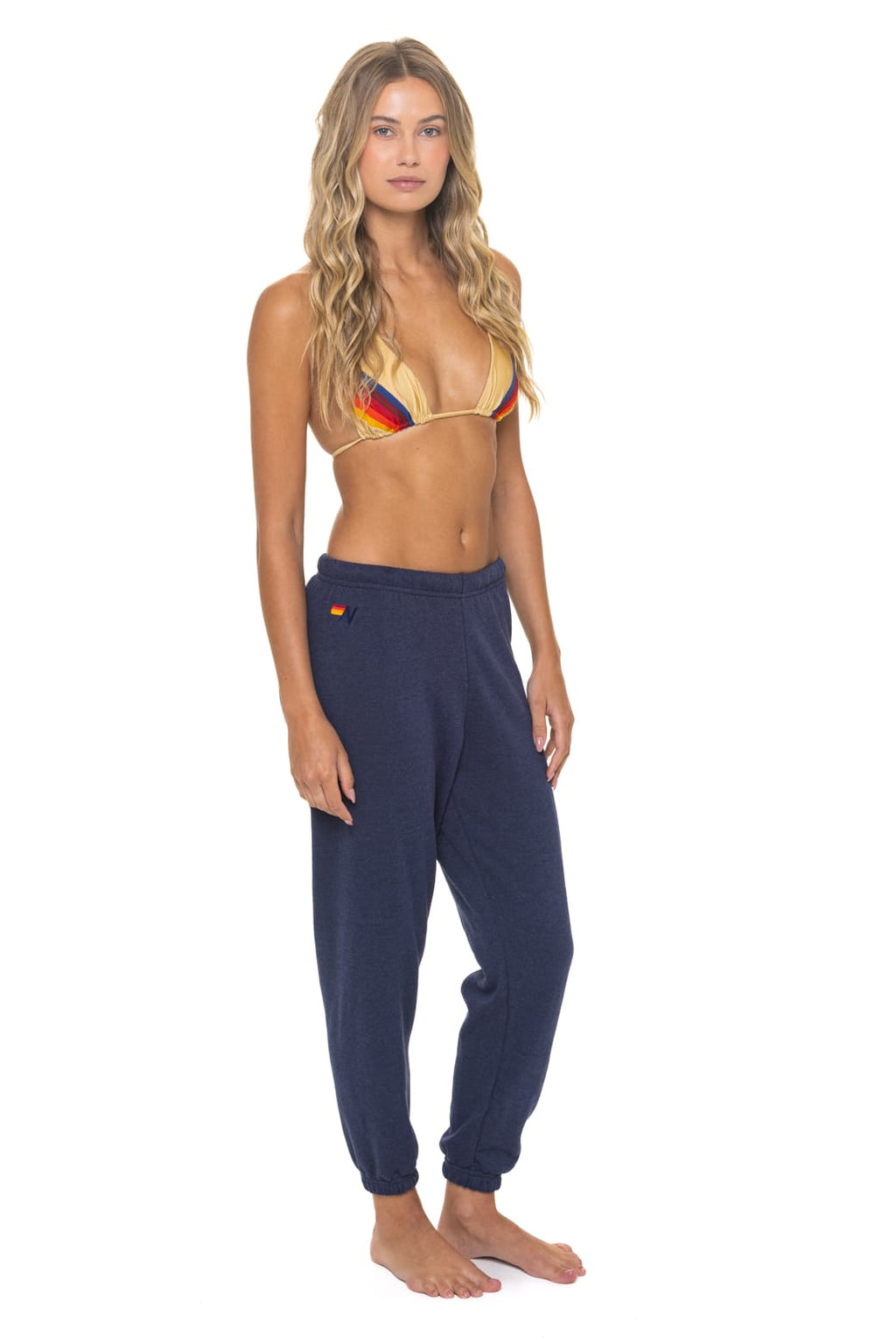 BOLT FADE SWEATPANTS - NAVY PINK PURPLE