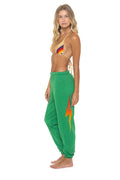 BOLT FADE SWEATPANTS - KELLY GREEN RED YELLOW
