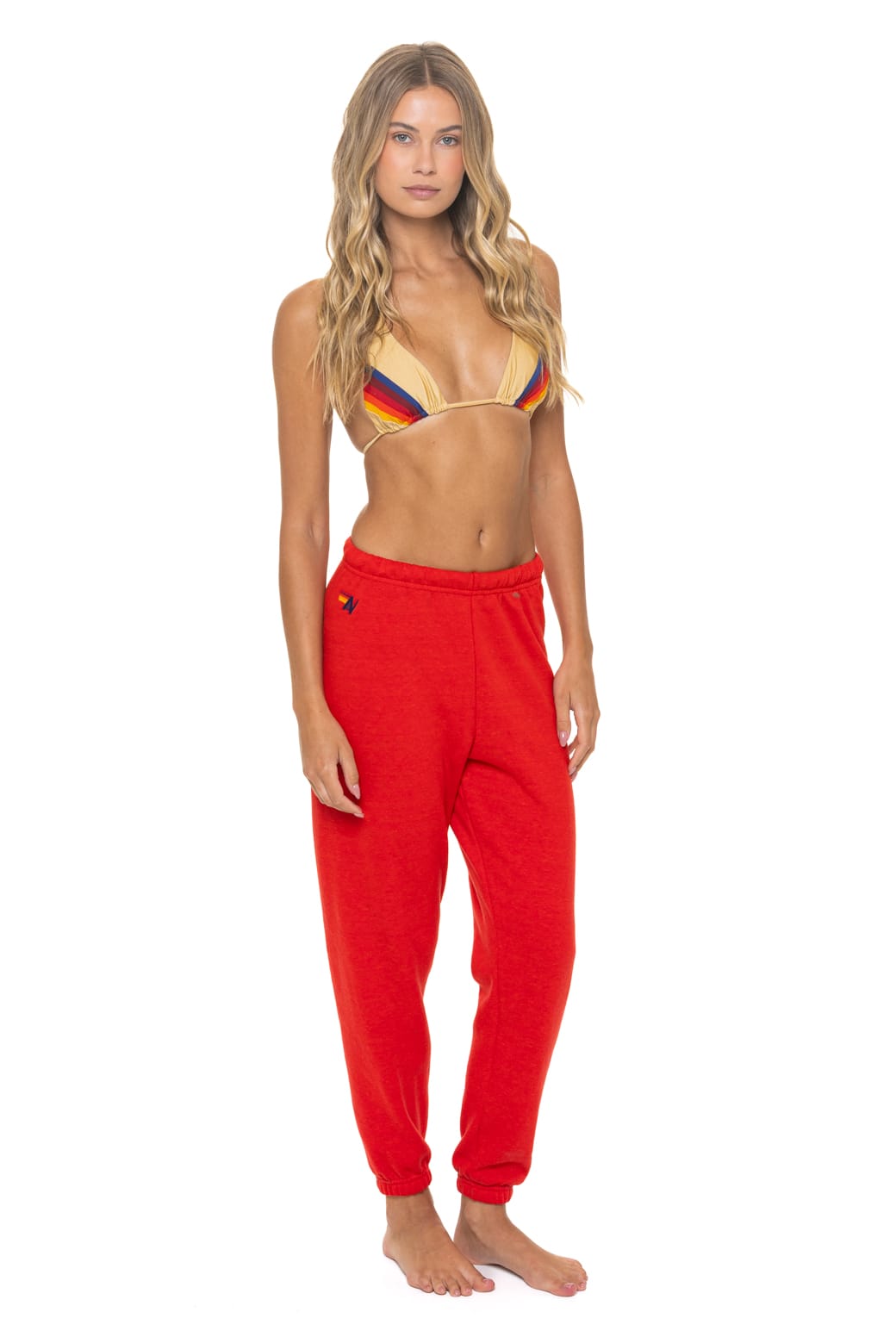 BOLT FADE SWEATPANTS - RED RED YELLOW