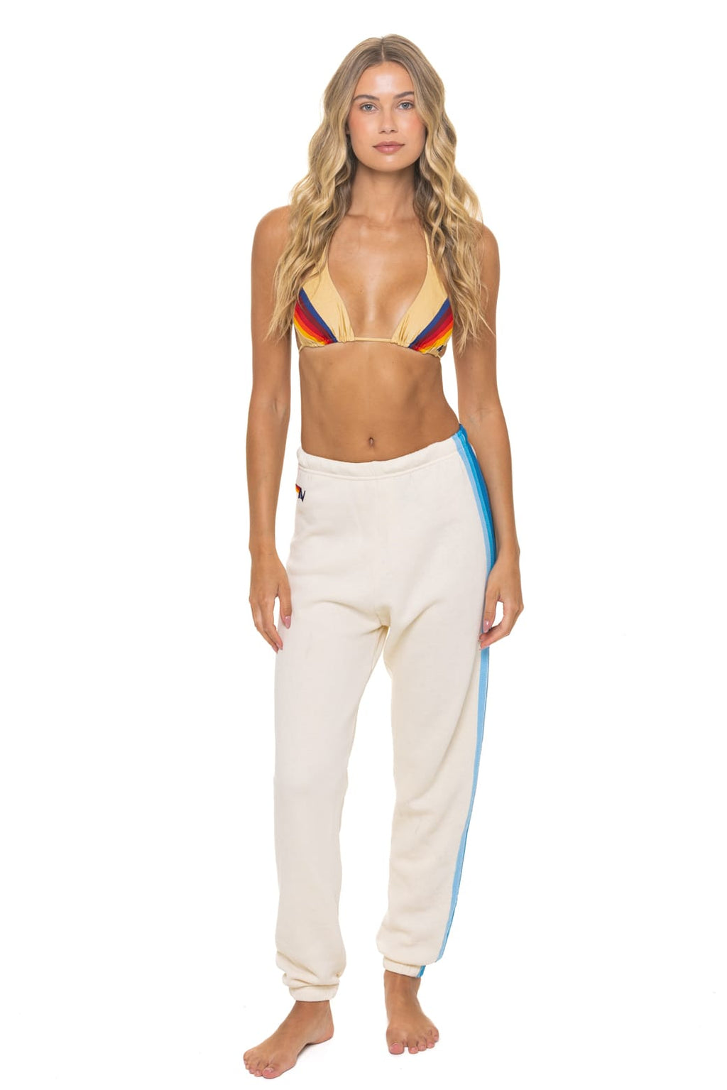 5 STRIPE SWEATPANTS - VINTAGE WHITE BLUE