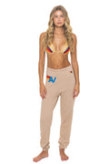 LOGO SWEATPANTS - SAND
