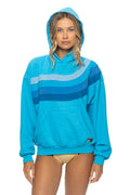 WAVE STRIPE 4 PULLOVER HOODIE RELAXED - NEON BLUE NEON BLUE