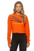 DAYDREAM CROPPED CREW SWEATSHIRT RELAXED - ORANGE